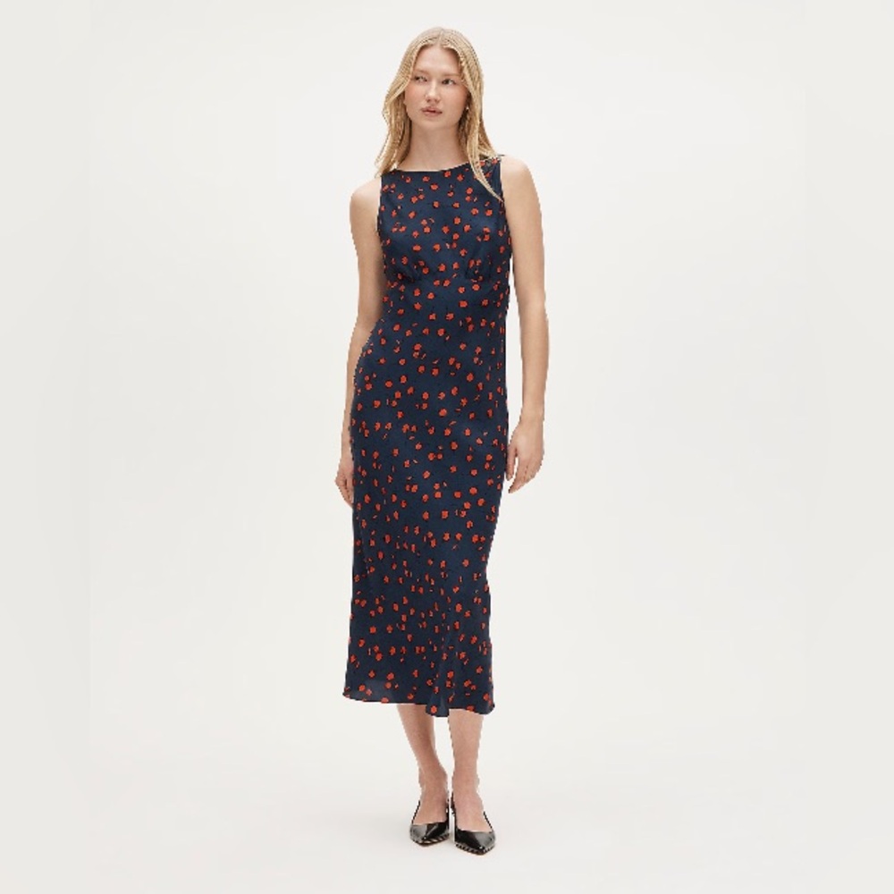 J.Crew Bias-cut slip dress in cherry print CS927